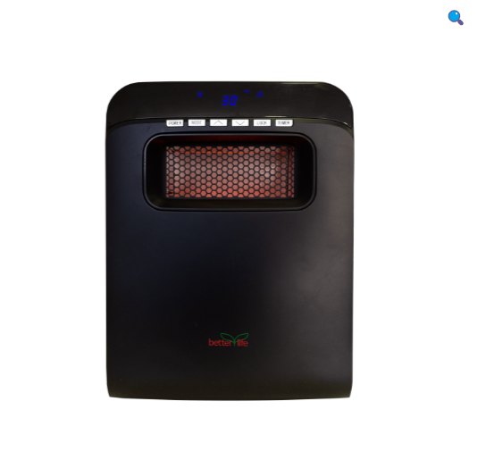 Estufa Infrarroja Betterlife BLIR1500W 60m² WiFi Negro - Control Remoto