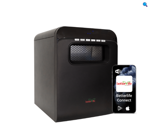 Estufa Infrarroja Betterlife BLIR1500W 60m² WiFi Negro - Control Remoto